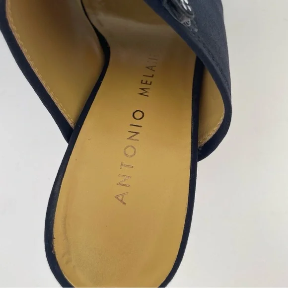 ANTONIO MELANI Black and Pink Mules with Butterfly Detail - Picture 9 of 12